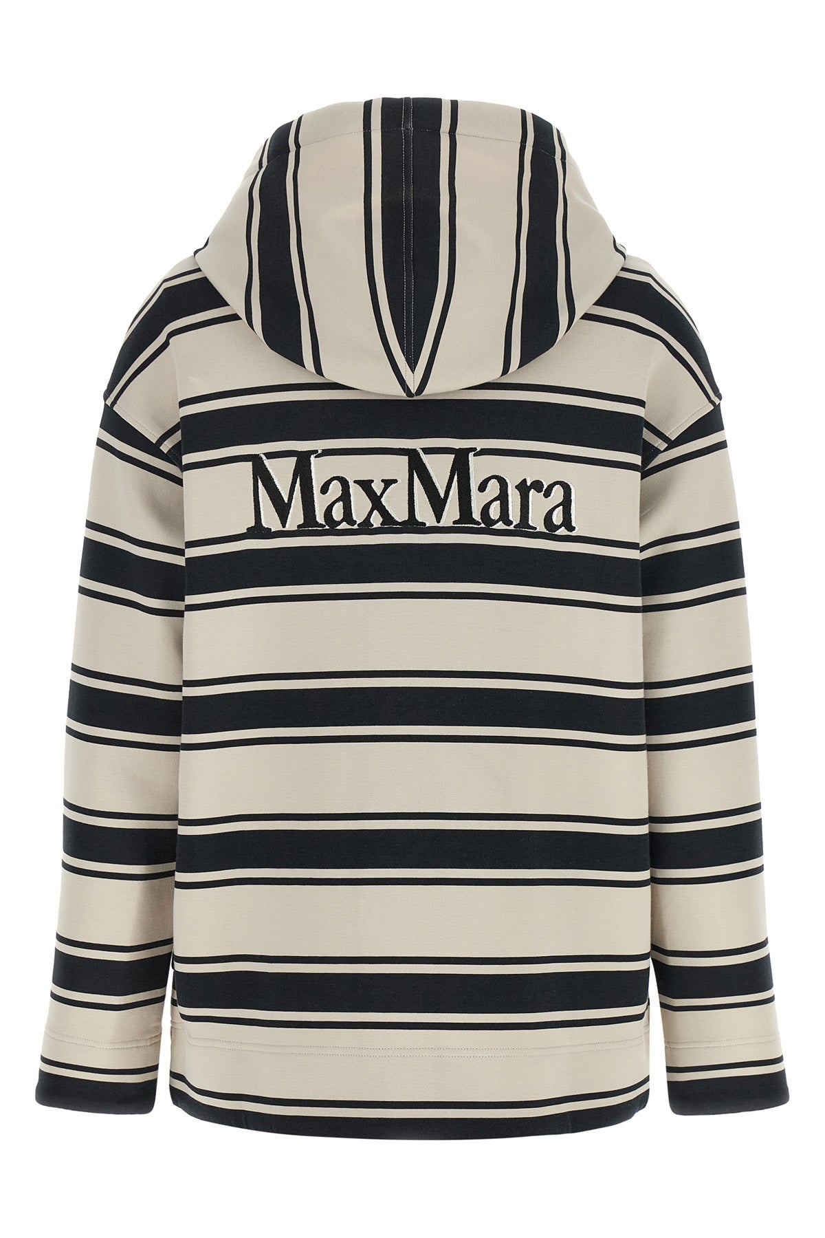 smmdream striped scuba jersey hoodie in cotton blend