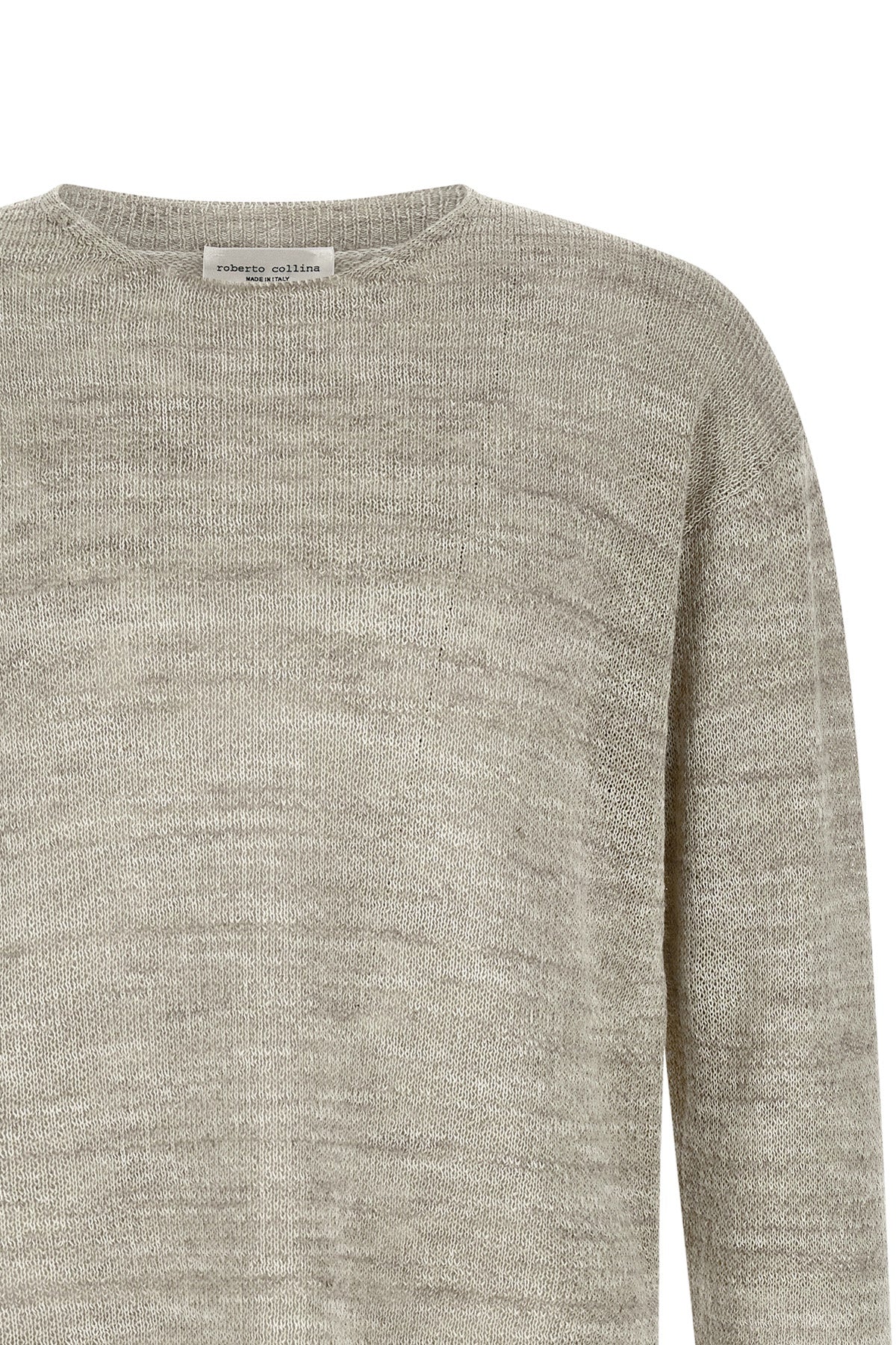 mouliné knit knit cotton and linen blend sweater that mixes threads of different