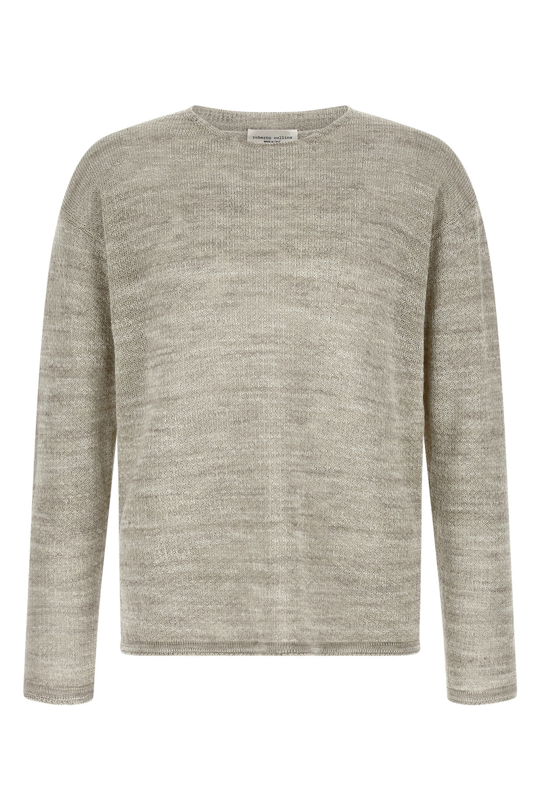 ROBERTO COLLINA 52 mouliné knit knit cotton and linen blend sweater that mixes threads of different