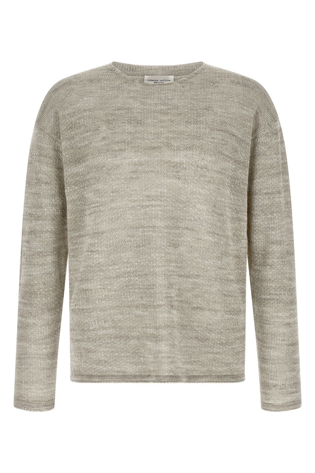 mouliné knit knit cotton and linen blend sweater that mixes threads of different