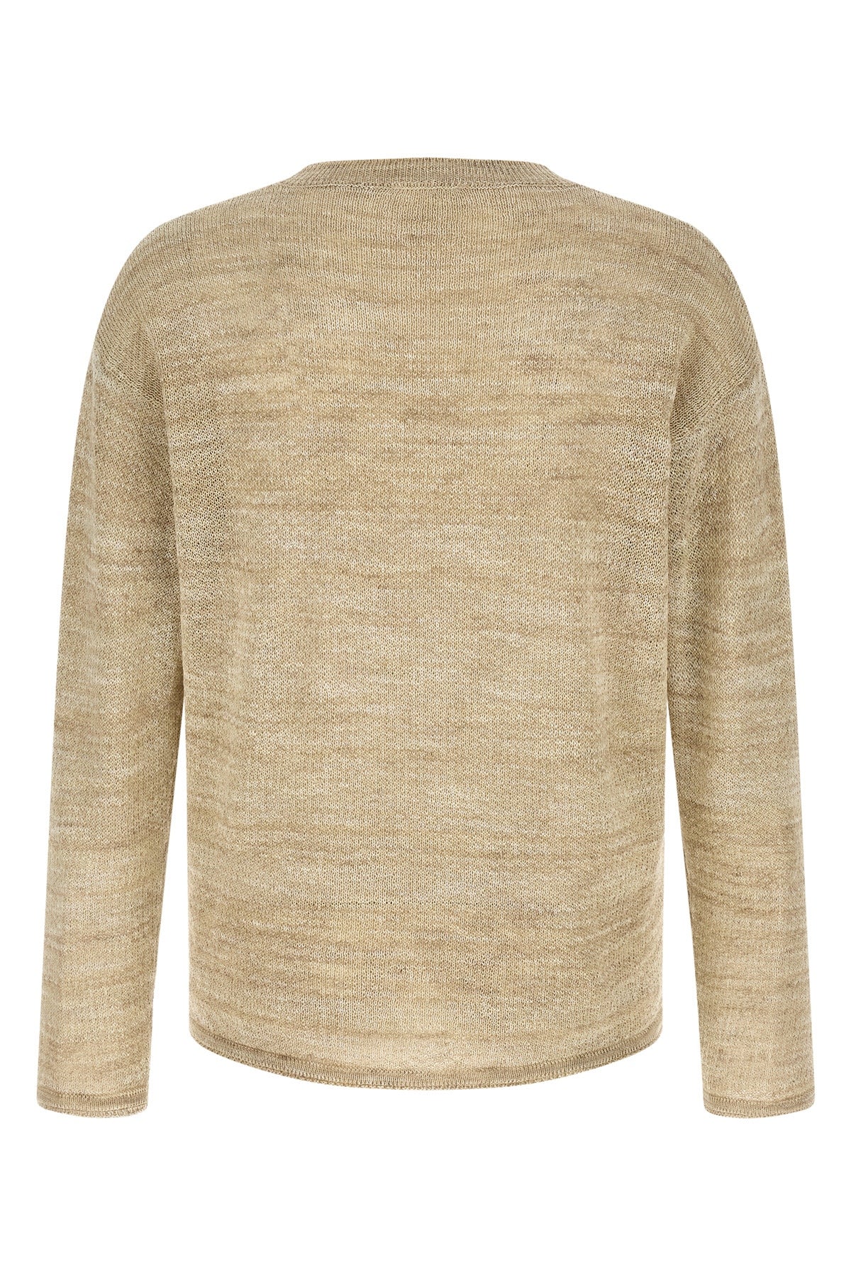 mouliné knit knit cotton and linen blend sweater that mixes threads of different