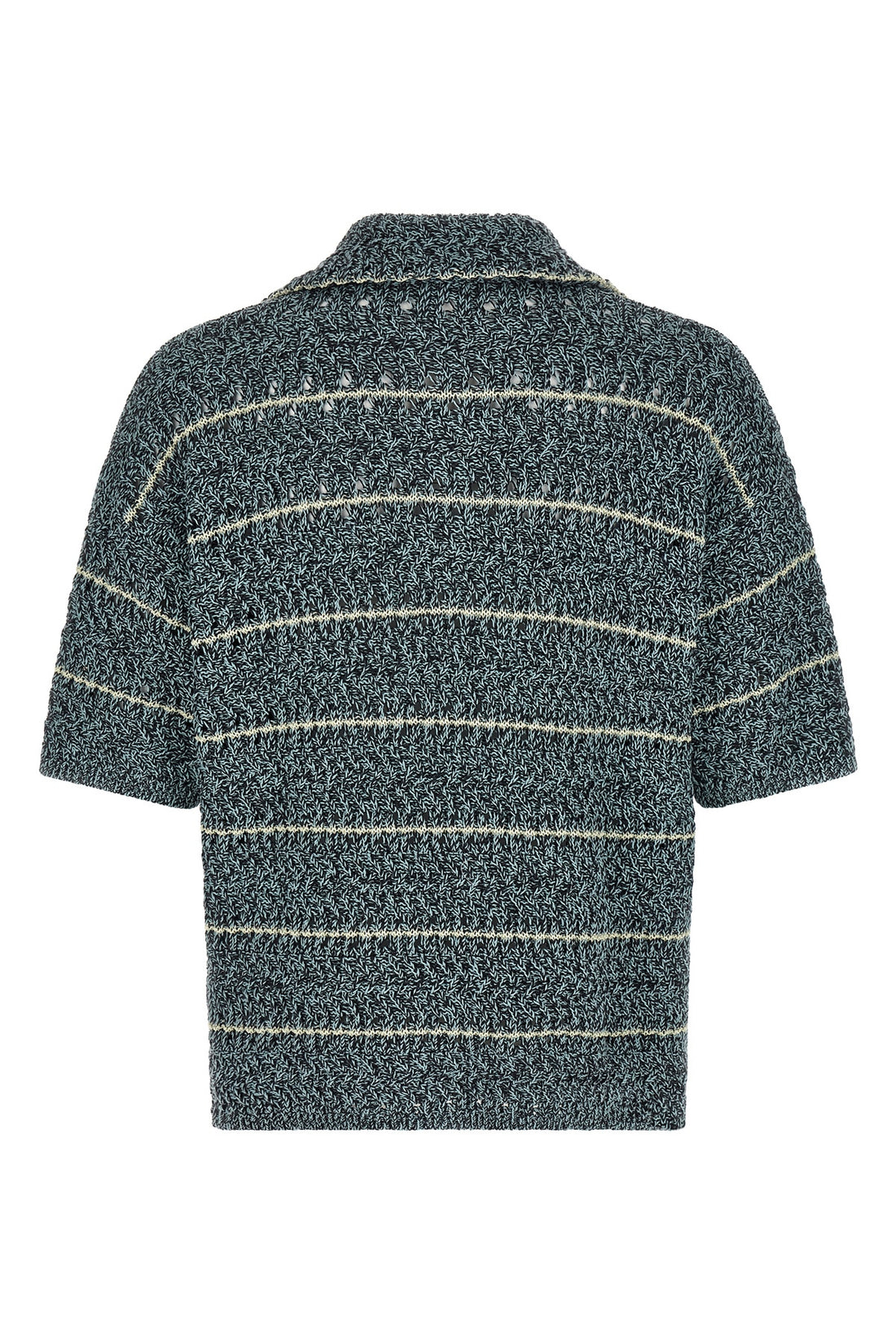 ROBERTO COLLINA 50 moliné texture stitch knitted polo shirt