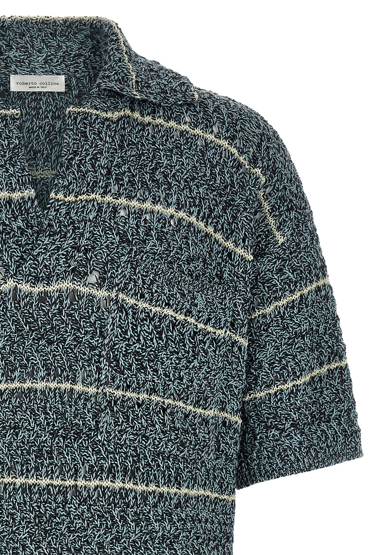 moliné texture stitch knitted polo shirt
