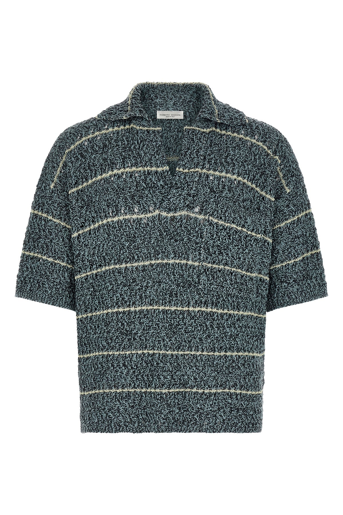 moliné texture stitch knitted polo shirt
