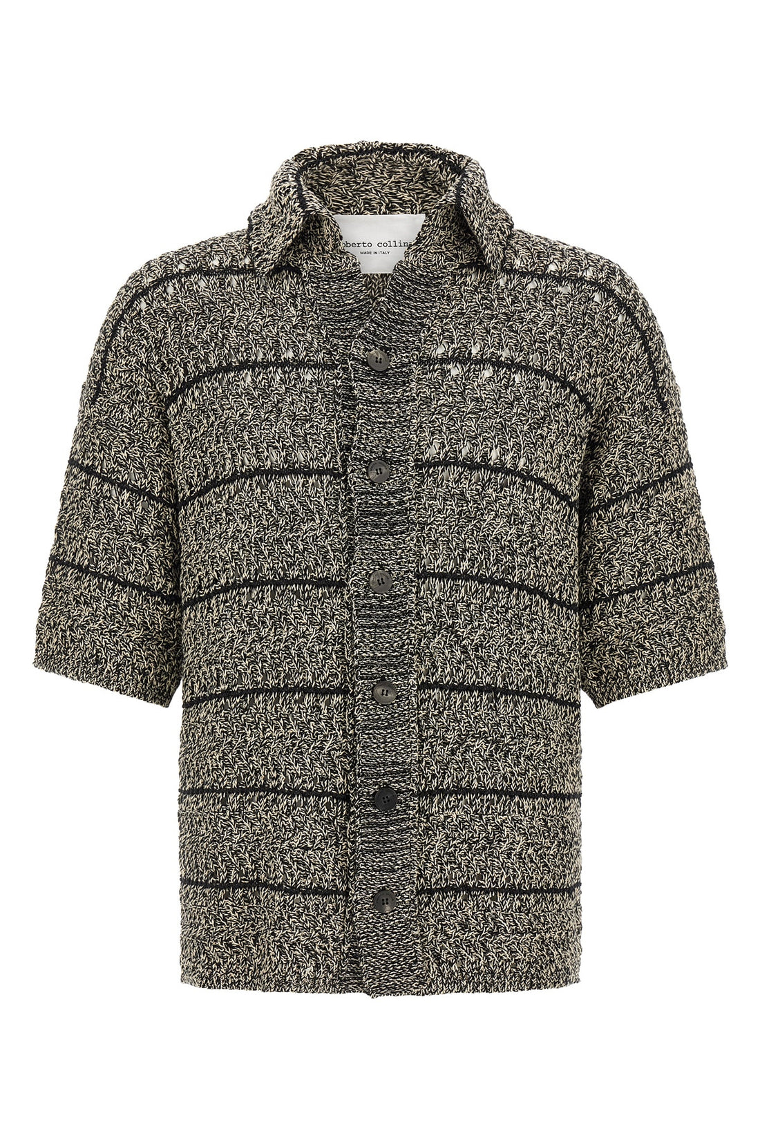 ROBERTO COLLINA 48 knitted two-tone cotton cardigan