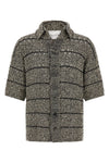 knitted two-tone cotton cardigan