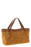 suede and tone-on-tone smooth leather shoulder bag