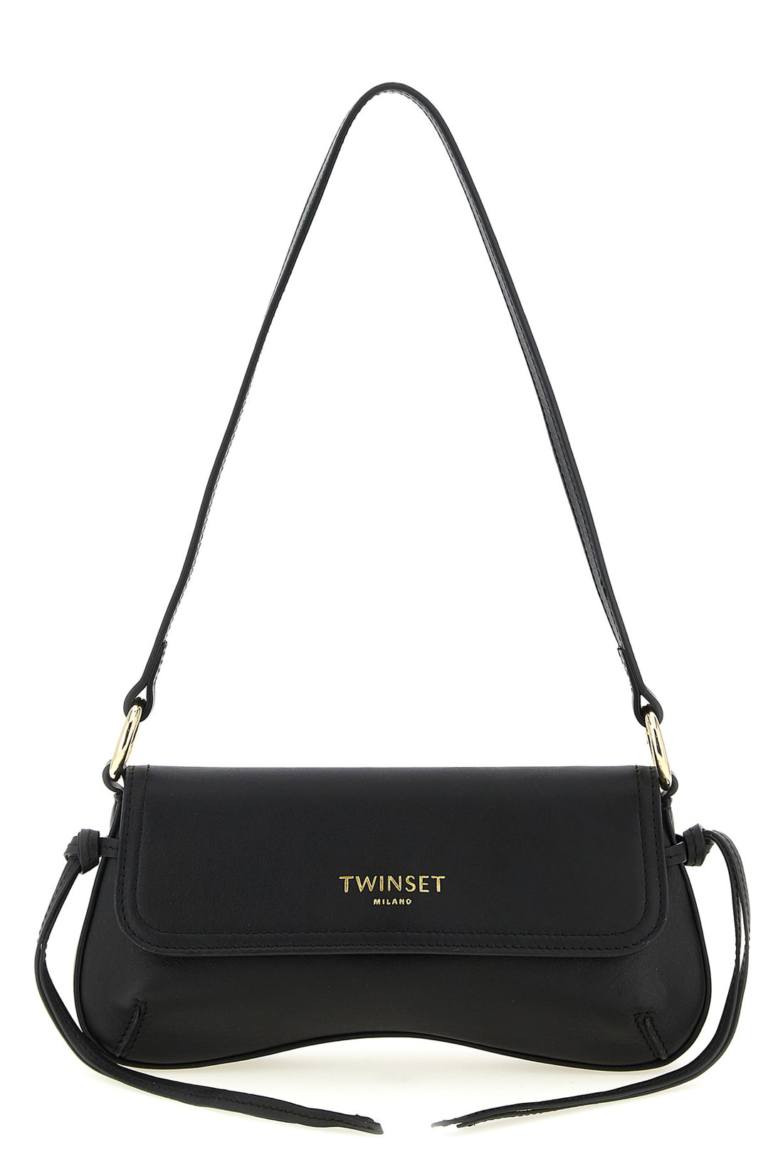 TWIN SET OS full grain nappa calf leather shoulder bag