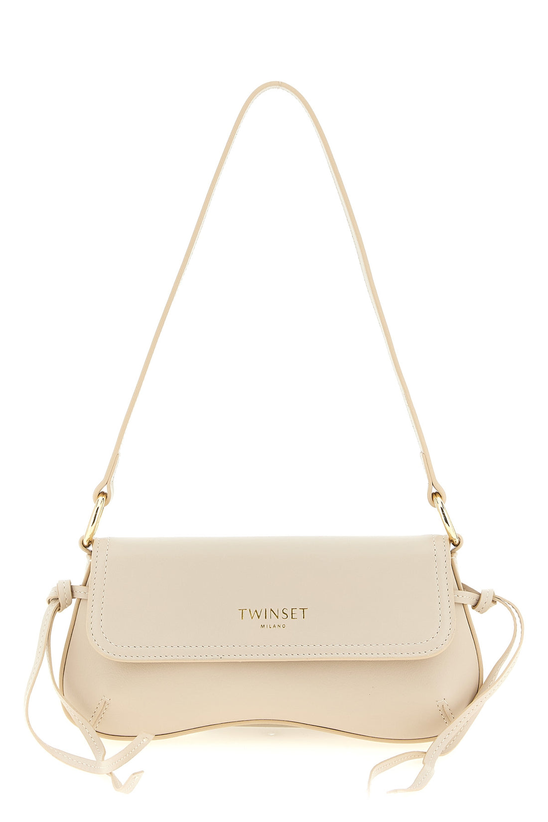 TWIN SET OS full grain nappa calf leather shoulder bag