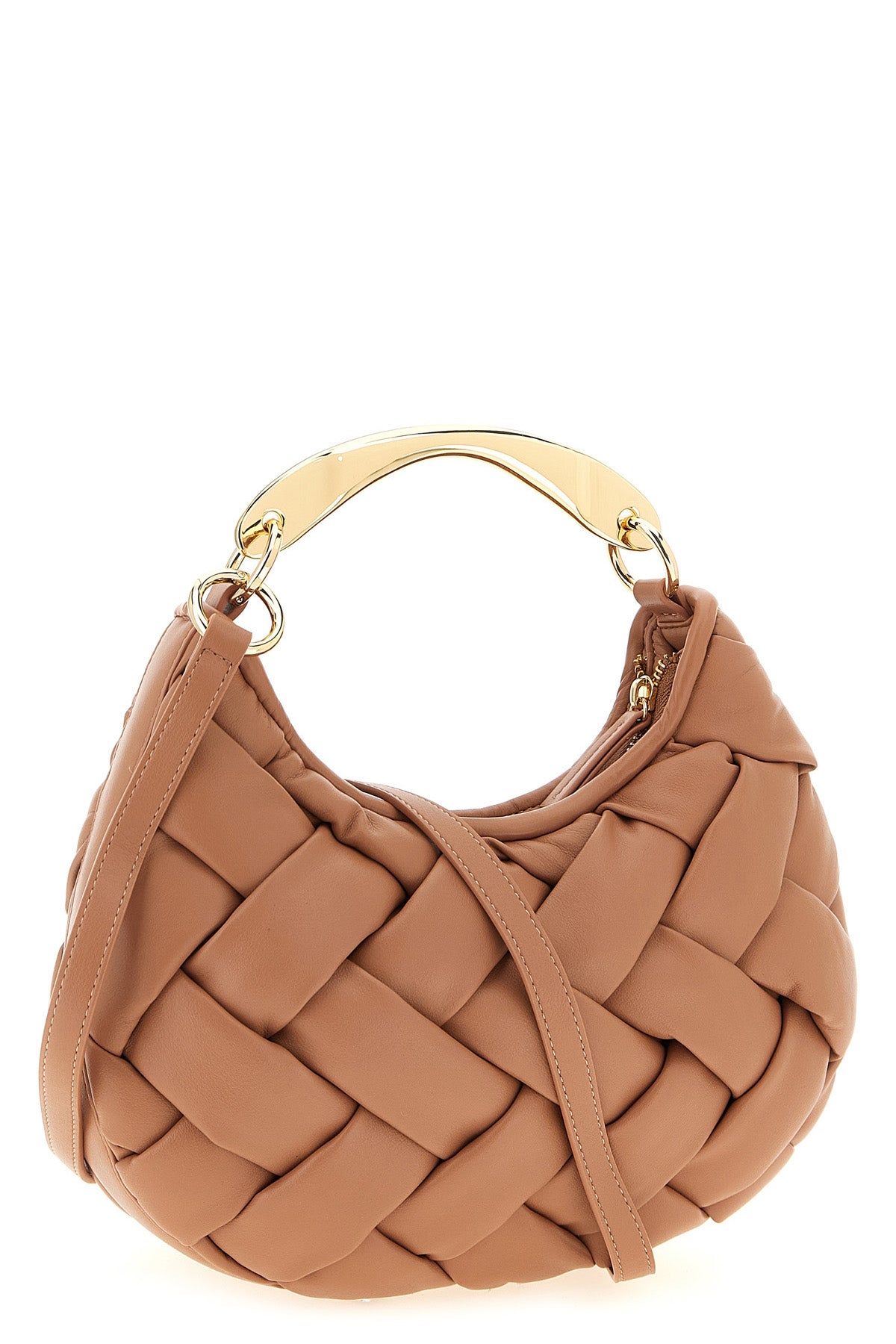 nappa effect handbag padded