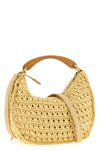 handbag croissant handbag in hand-woven cellulose raffia