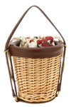 braided wicker handbag
