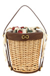 braided wicker handbag