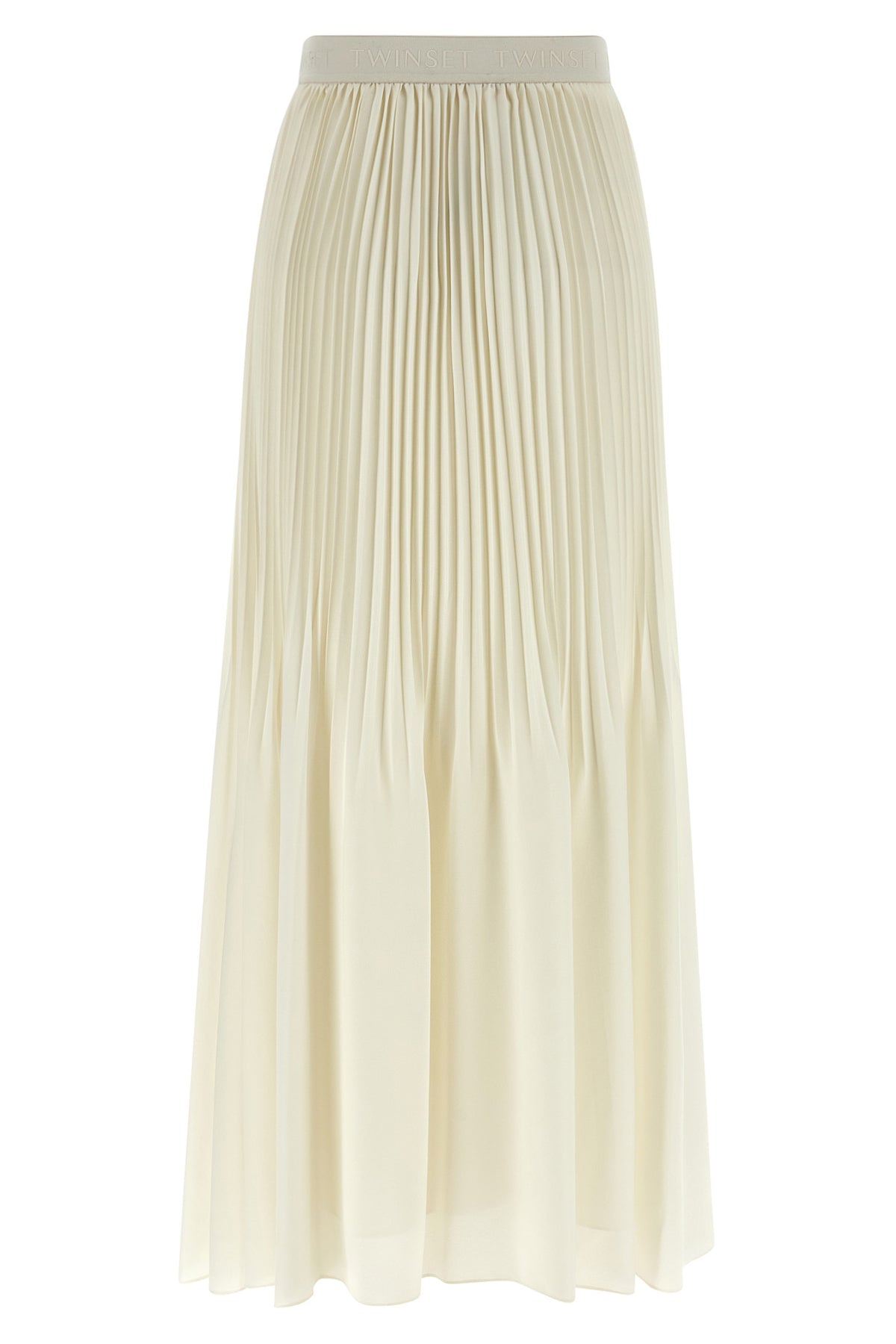 long skirt in pleated fabric