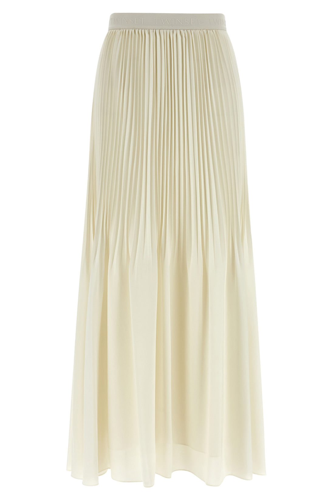 TWIN SET 40 long skirt in pleated fabric