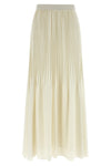 long skirt in pleated fabric