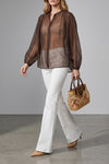 semi-transparent fluid voile shirt