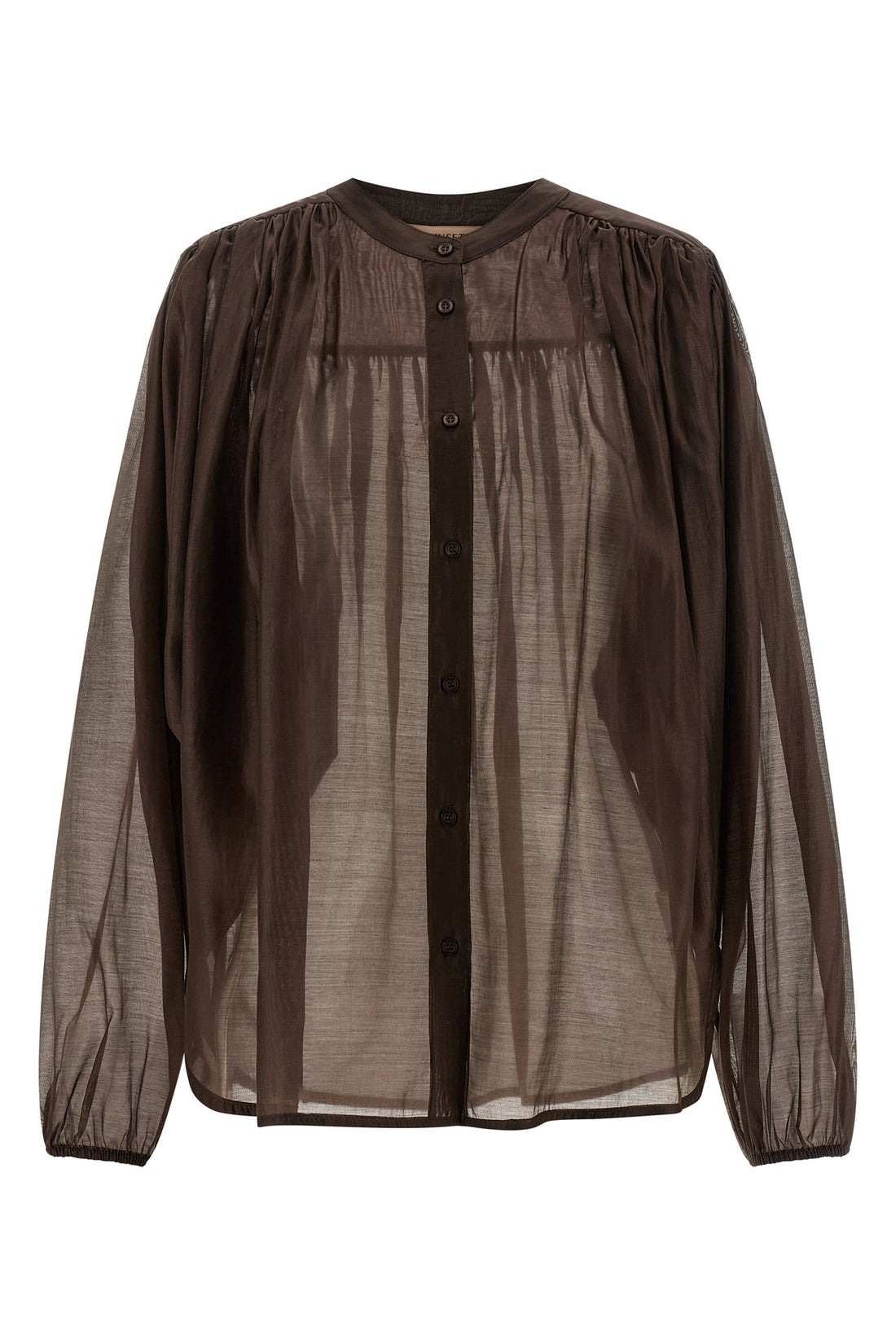 TWIN SET 40 semi-transparent fluid voile shirt