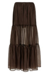 long skirt in semi-transparent lyocell blend
