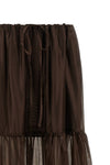 long skirt in semi-transparent lyocell blend