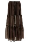 long skirt in semi-transparent lyocell blend
