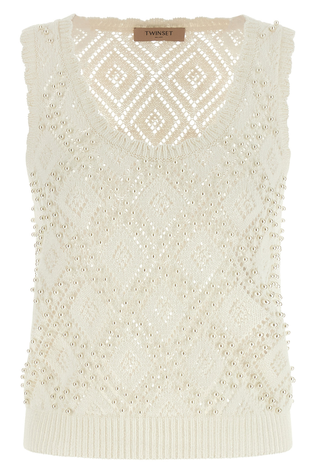 TWIN SET L top in cotton yarn