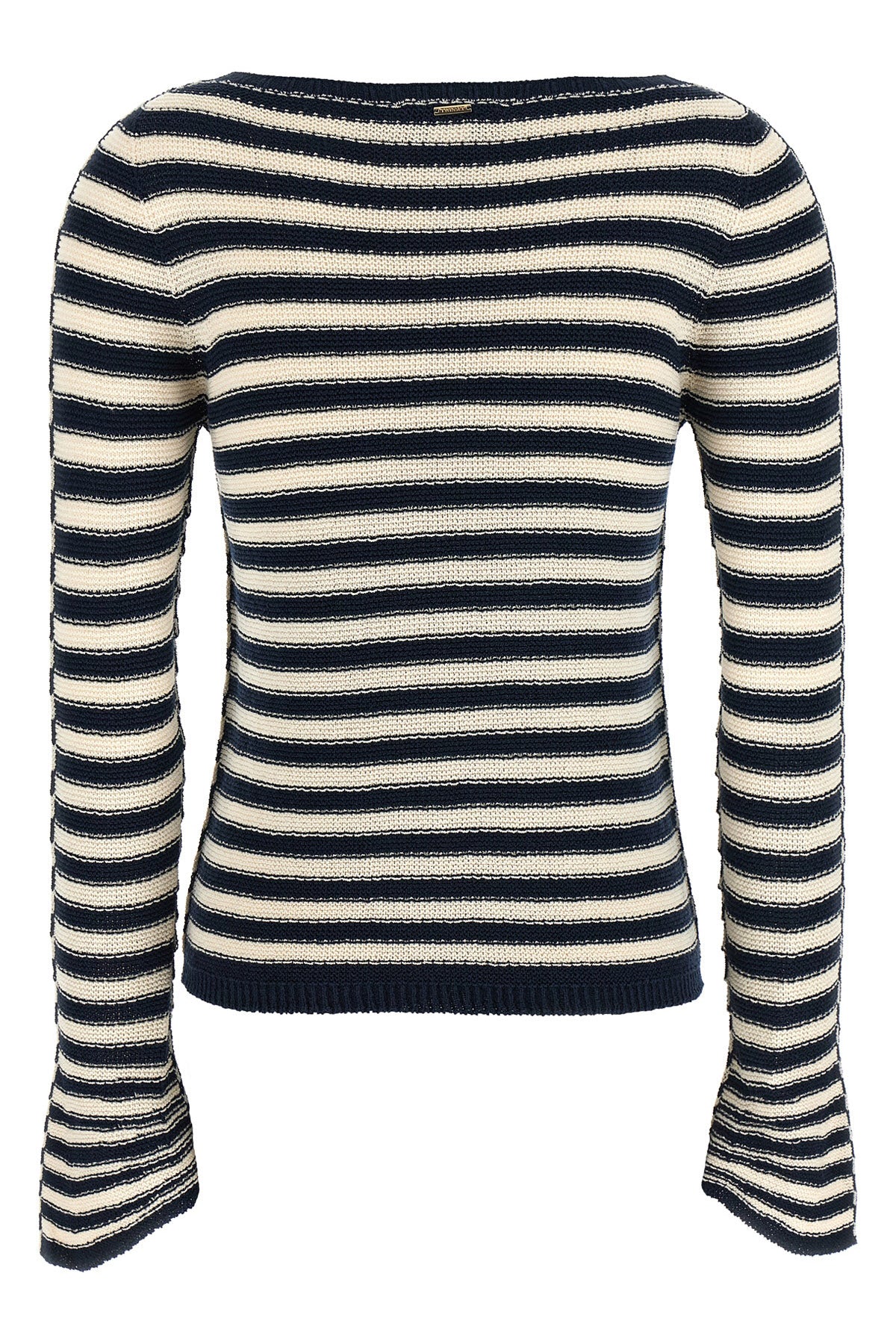 stretch cotton and polyamide yarn sweater