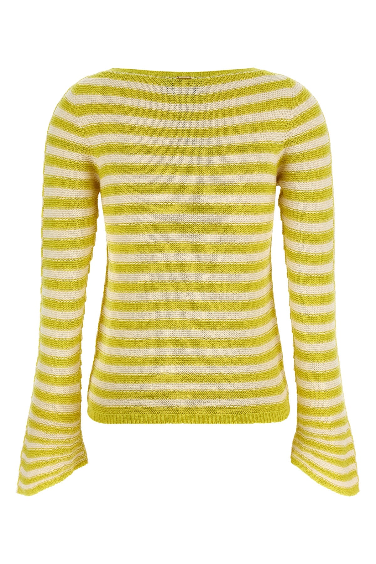 striped cotton blend sweater
