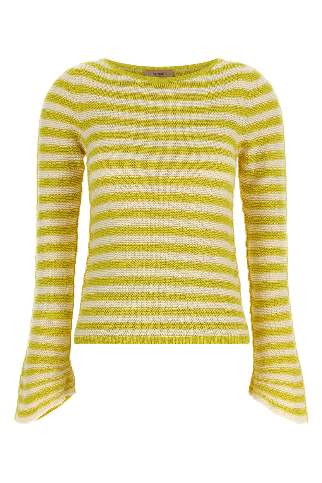 TWIN SET M striped cotton blend sweater