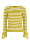 striped cotton blend sweater