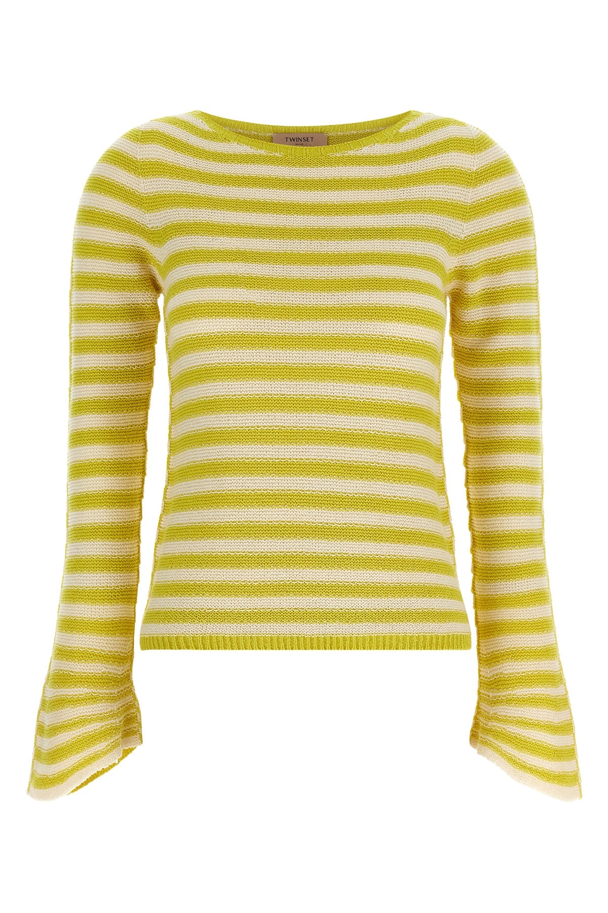 striped cotton blend sweater