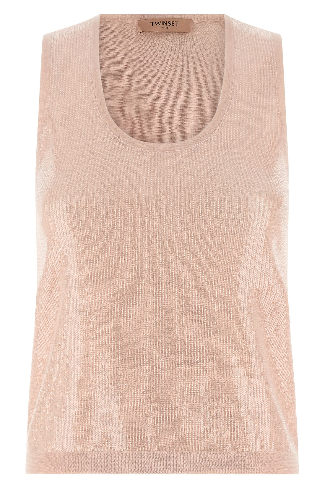 TWIN SET L cotton blend knit top