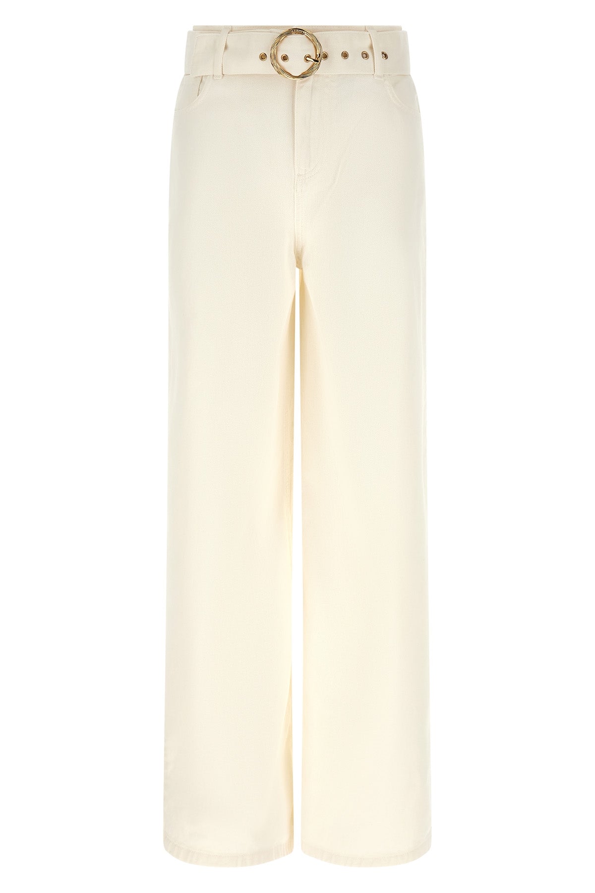 garment-dyed bull cotton denim jeans