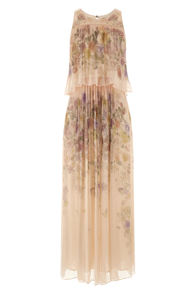 long dress in light fabric