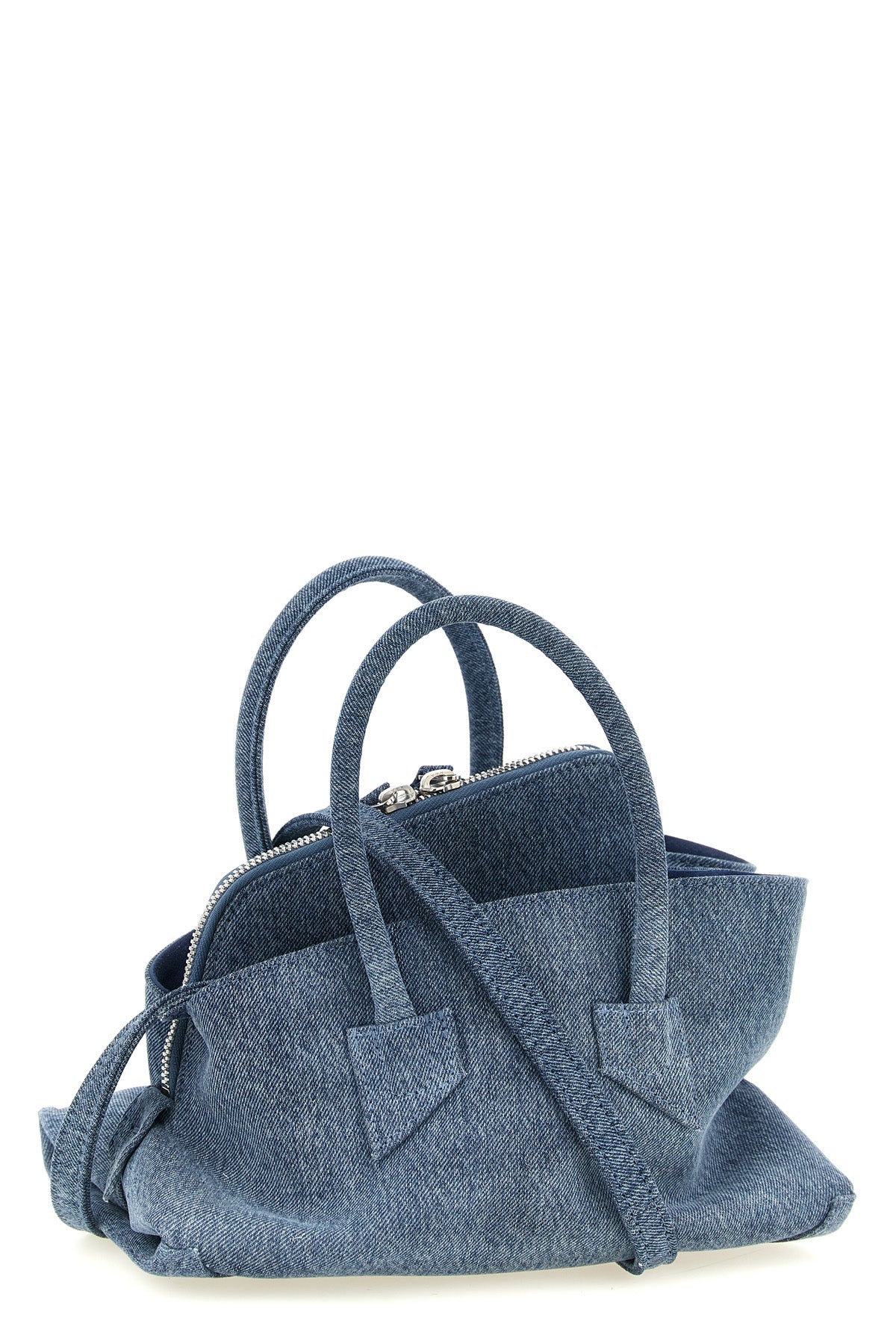 the the attico la passeggiata mini handbag redefines classic volumes through a