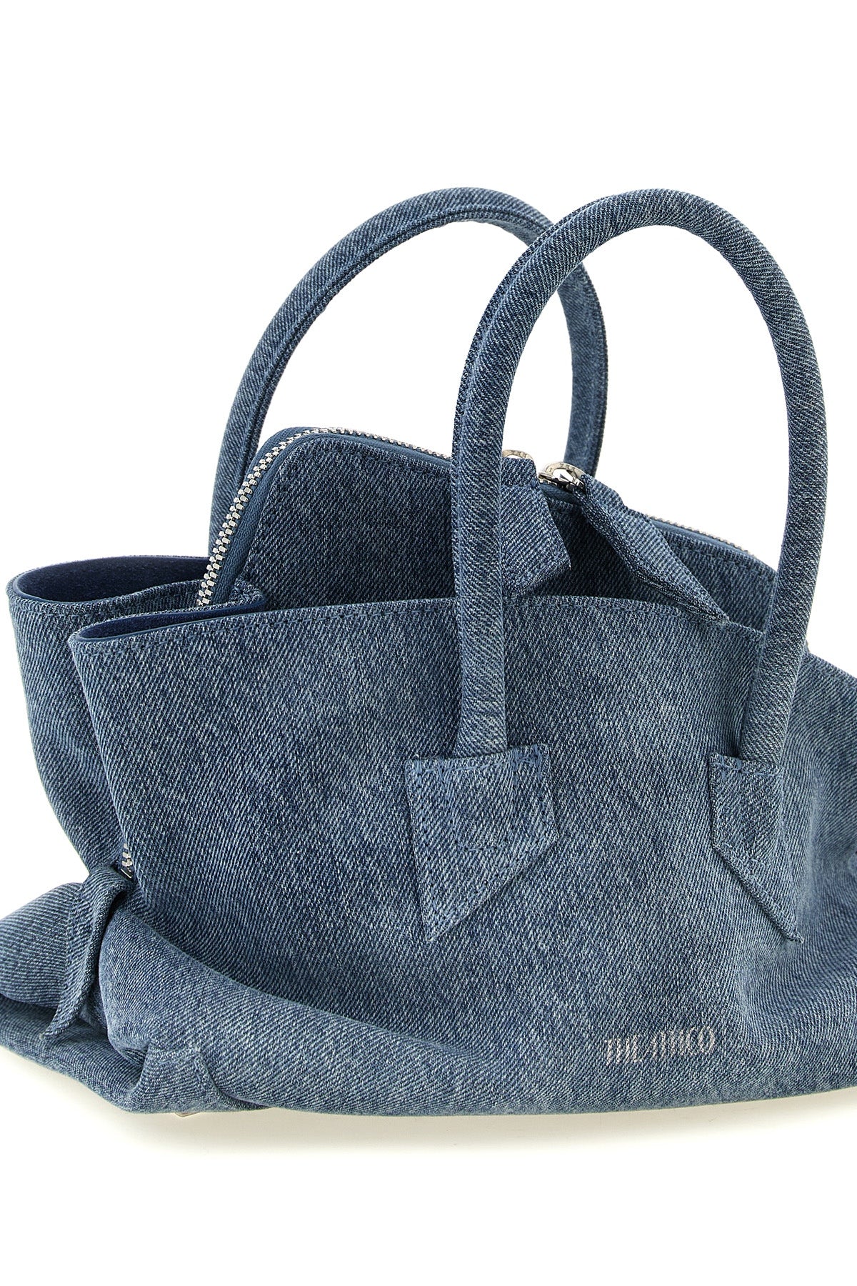 the the attico la passeggiata mini handbag redefines classic volumes through a