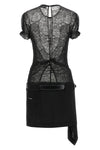 the the attico mini dress stands out for a construction that combines contrastin