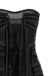 the attico mini dress redefines the evening silhouette through a bold play of tr