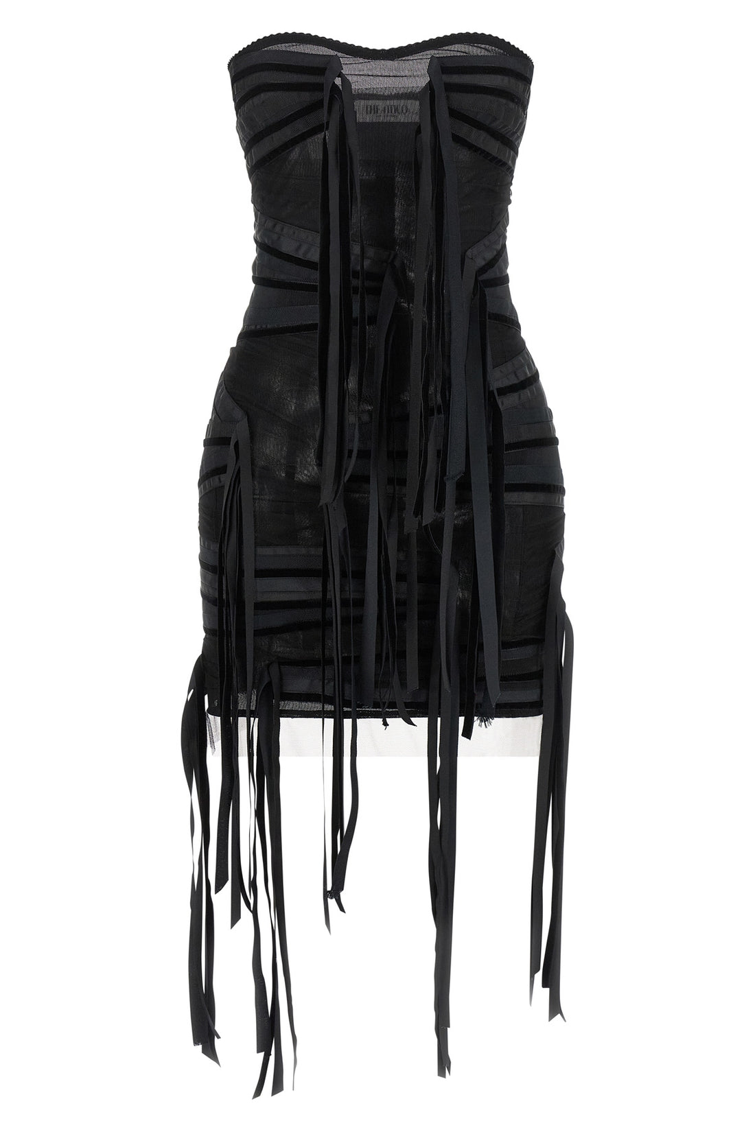 THE ATTICO 38 the attico mini dress redefines the evening silhouette through a bold play of tr