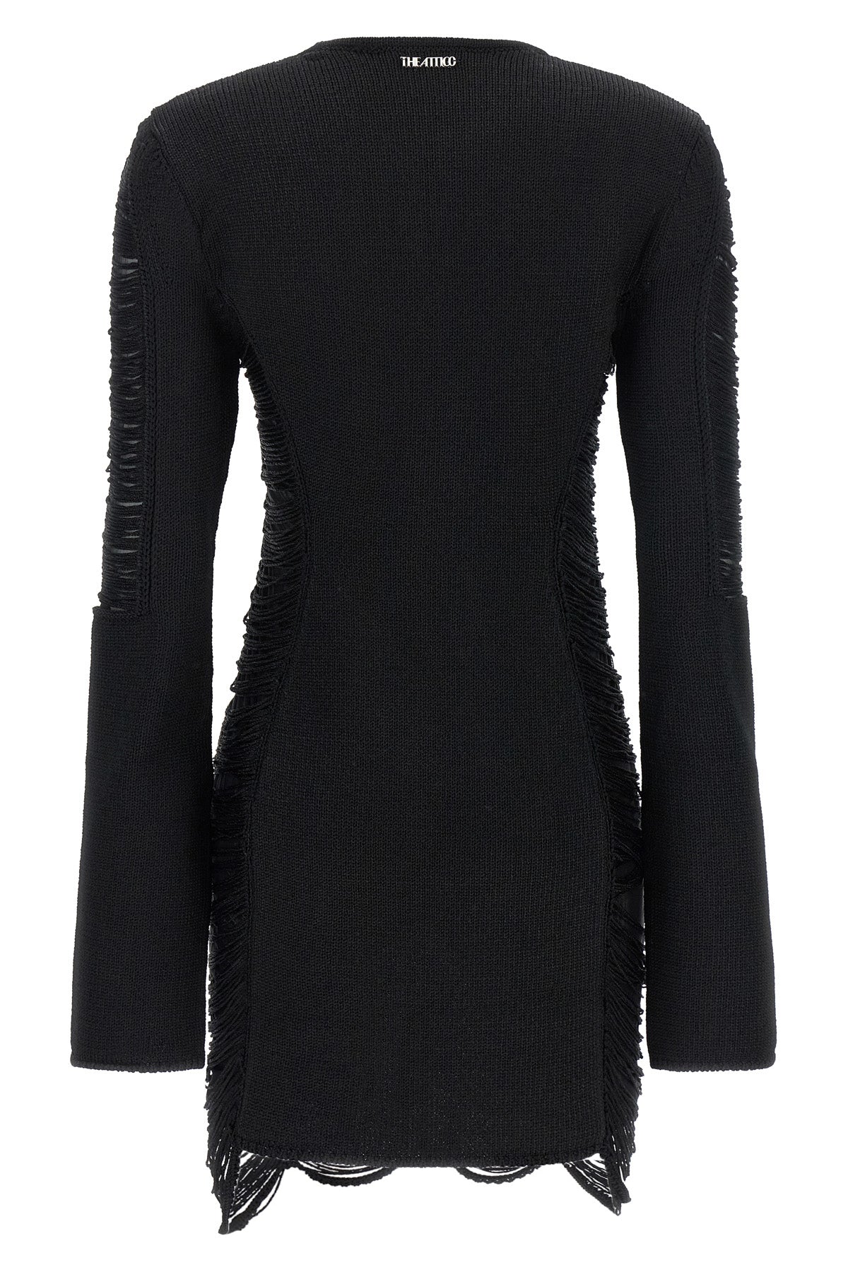 the mini dress the attico defines a new aesthetic through a complex knitting pro