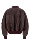 the attico anja bomber jacket in pure lambskin redefines classic volumes throu
