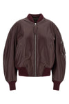 the attico anja bomber jacket in pure lambskin redefines classic volumes throu