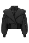 the attico down jacket redefines the volumes of outerwear through a complex laye