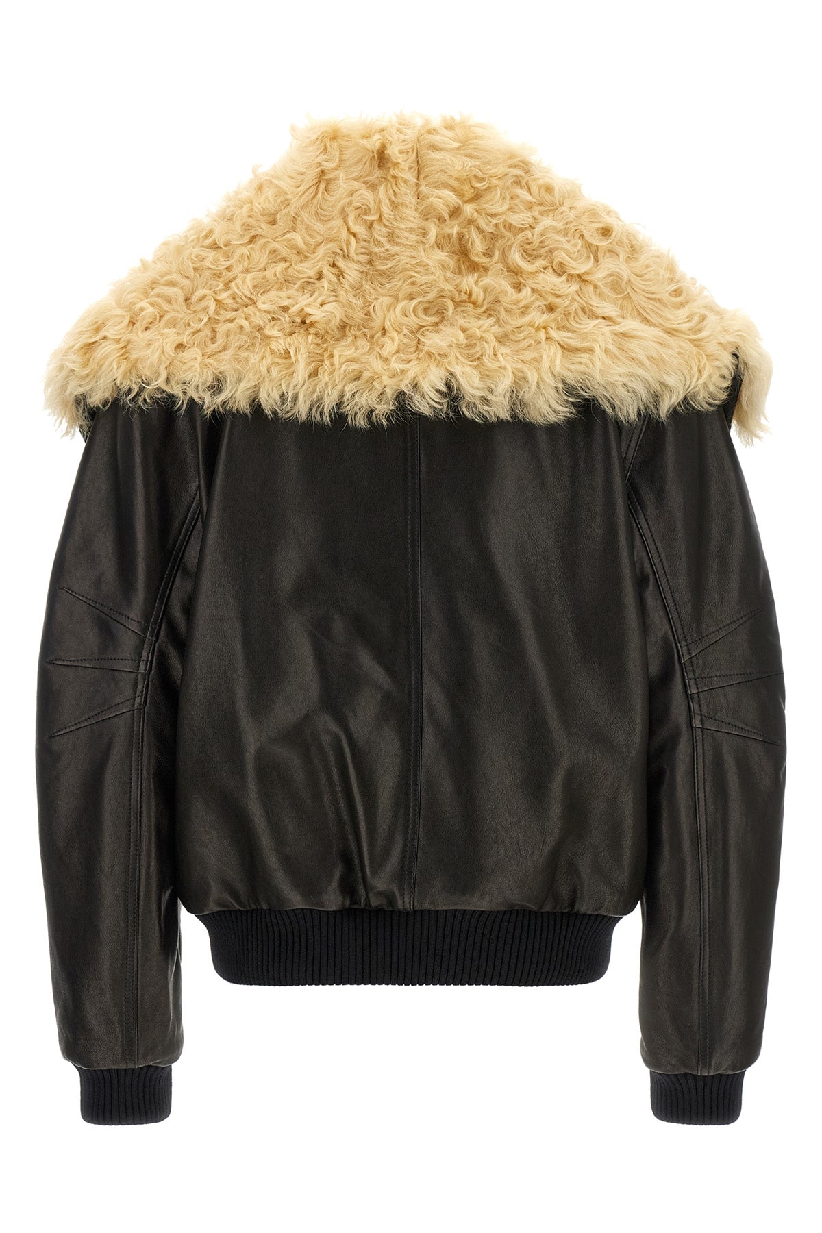 the the attico bomber jacket in soft lambskin redefines the volumes of urban out