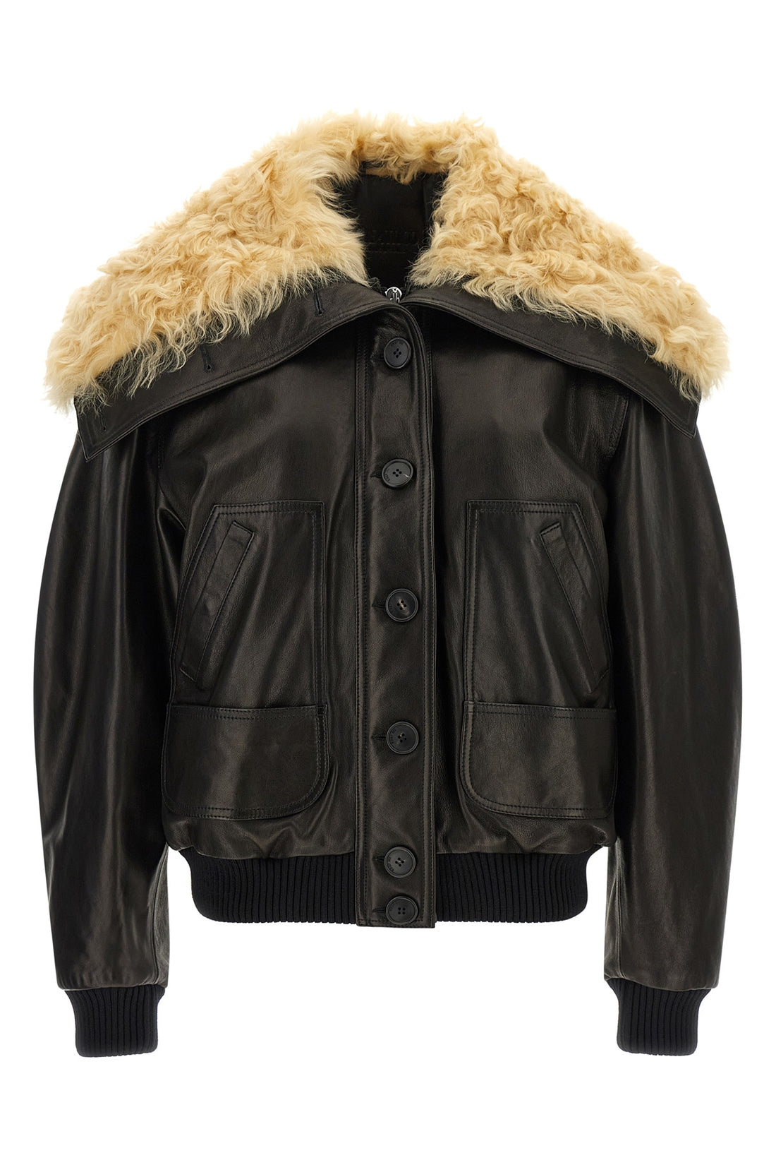 THE ATTICO 36 the the attico bomber jacket in soft lambskin redefines the volumes of urban out