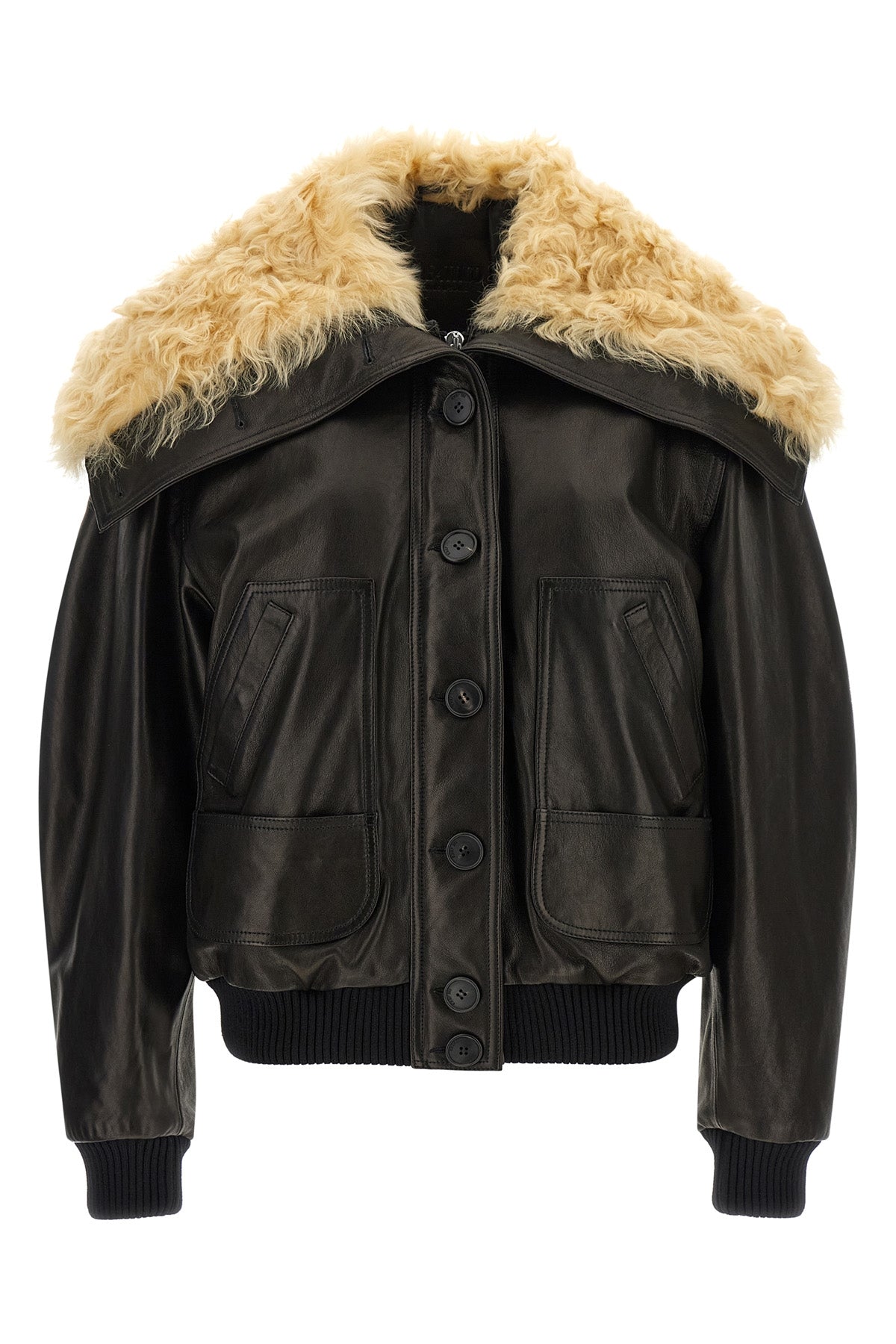 the the attico bomber jacket in soft lambskin redefines the volumes of urban out