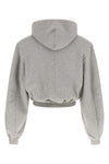 the attico sweatshirt redefines casual wear through a crop and structured silhou