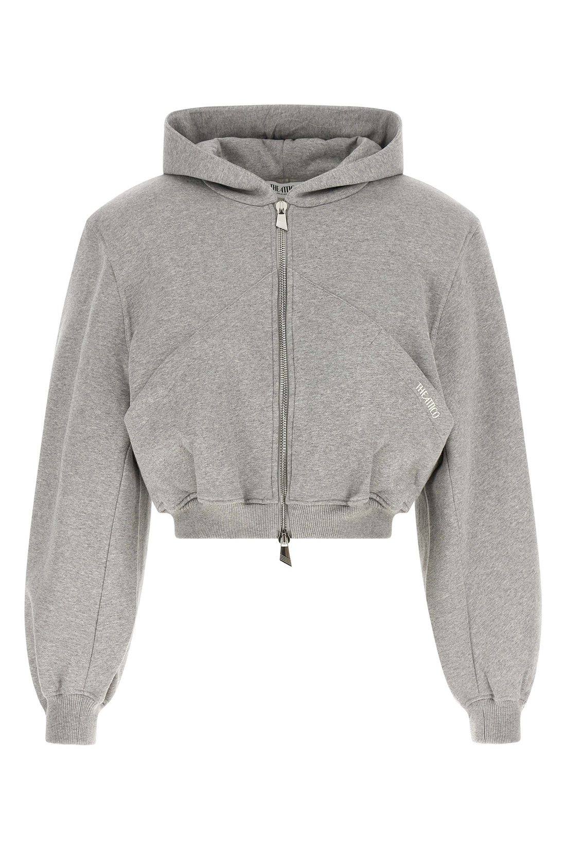 THE ATTICO 36 the attico sweatshirt redefines casual wear through a crop and structured silhou