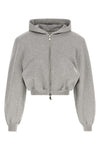 the attico sweatshirt redefines casual wear through a crop and structured silhou