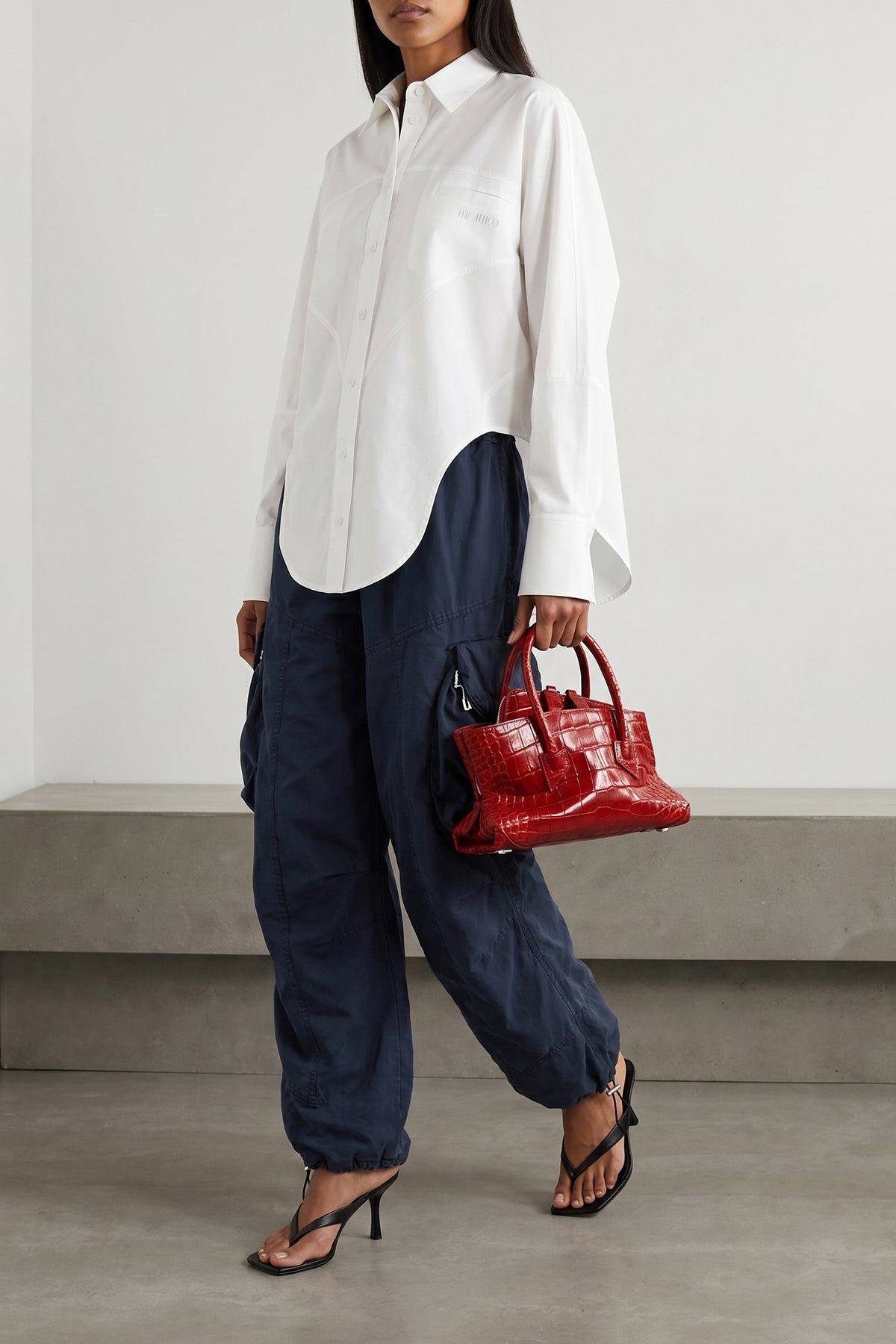the the attico shirt redefines classic tailoring through a bold and structured s